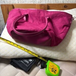 Ralph Lauren Fuchsia Suede Tote